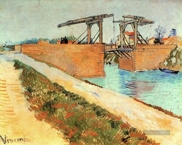  straße - Die Brücke von Langlois in Arles mit Straße neben dem Canal Vincent van Gogh